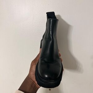 Zara Black Leather Women's Boot
